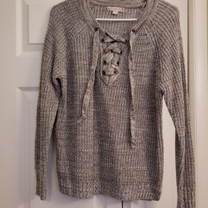 Sweater with tie up front